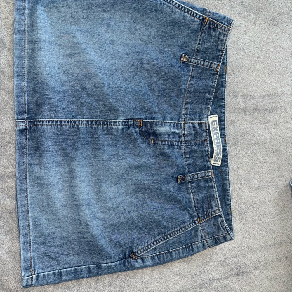 Express Women’s Denim Mini Skirt in Blue